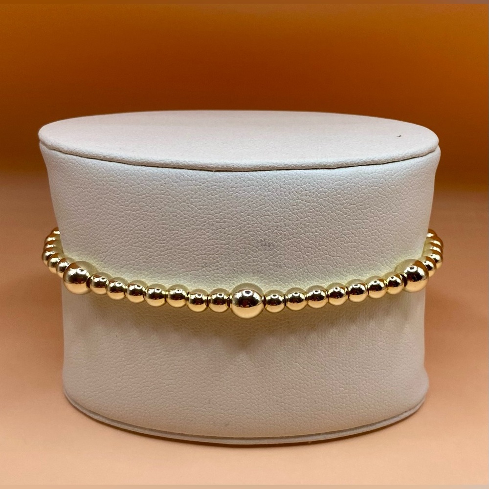 14K Gold Filled Bracelet; NEW - Made to Order; 4mm & 6mm beads; Tarnish proof.